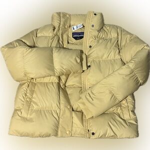 Patagonia Light Yellow Puffer Jacket